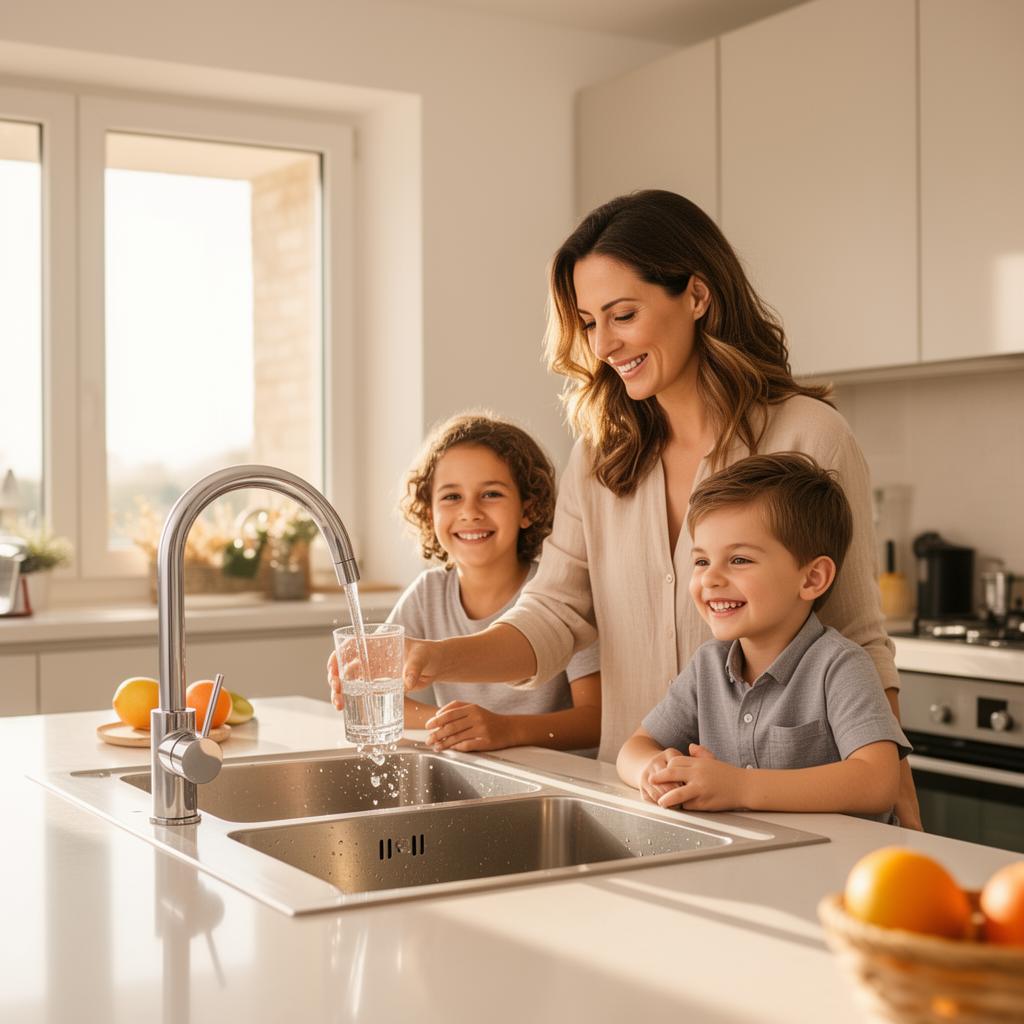 Famiglia in cucina